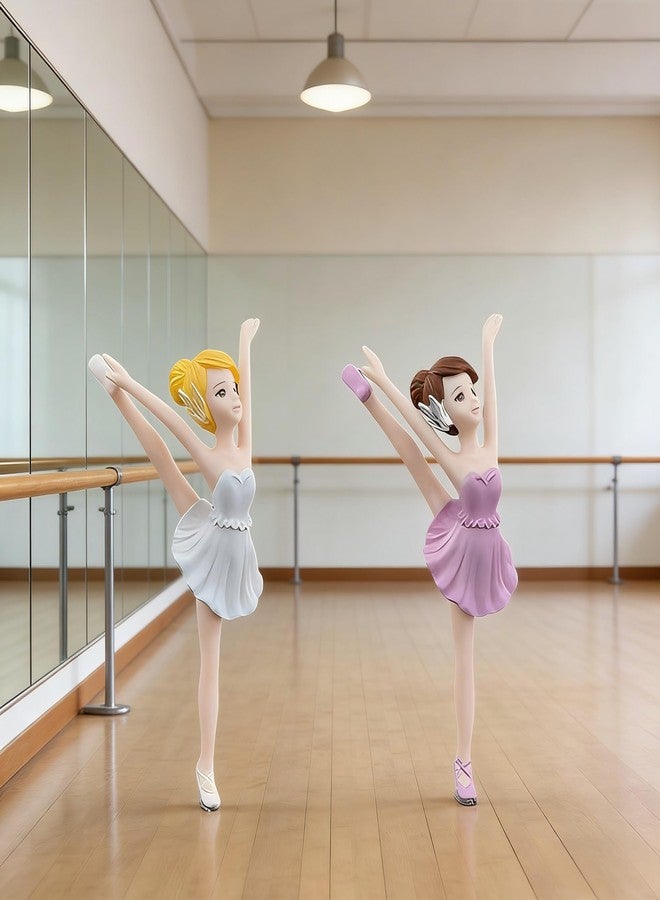 HYSTYLE 4 Pcs Dancing Ballerina Girl Figurine Ballerina Girl Cake Topper Plant Pot Craft Dollhouse Cake Decoration - Image 5